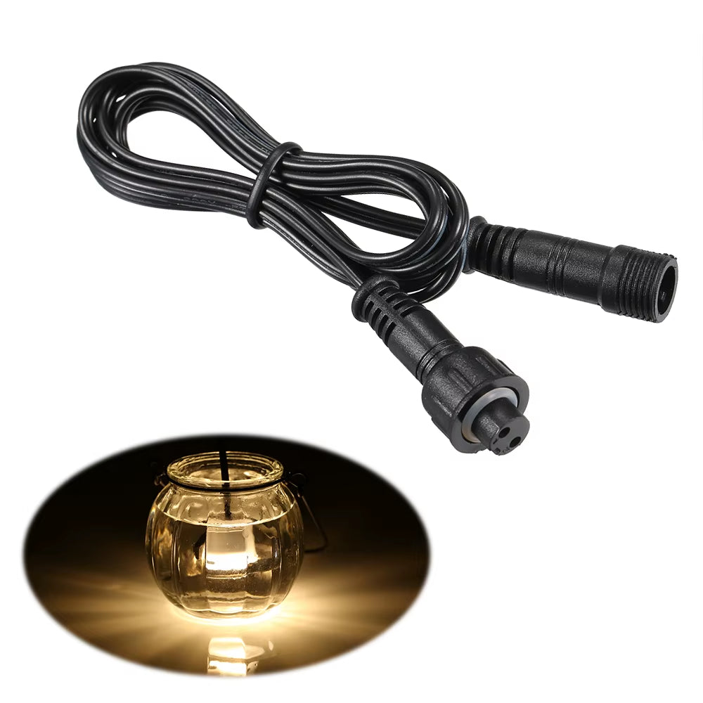 Tomshine Extension Cable Wire 5 PCS 1M/ 3.3Ft 2Pin with Male and Female Connectors IP67 Water-Proof for Deck Light Accessories