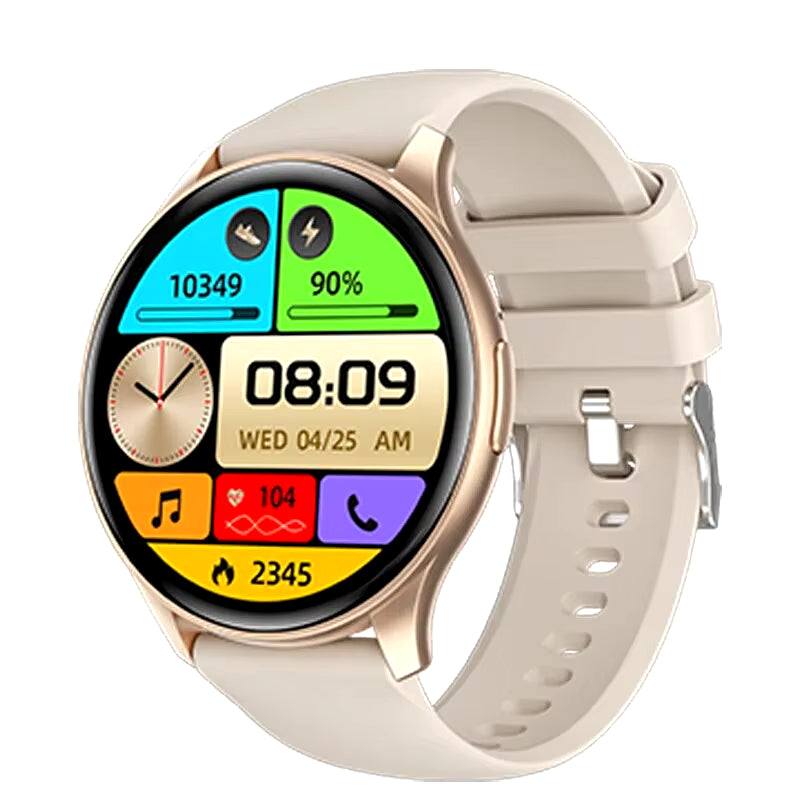 New NFC AMOLED Smartwatch Men Women Thermometer BT Wireless Call Voice Assistant GPS Sports Fitness Smartwatch for Android IOS