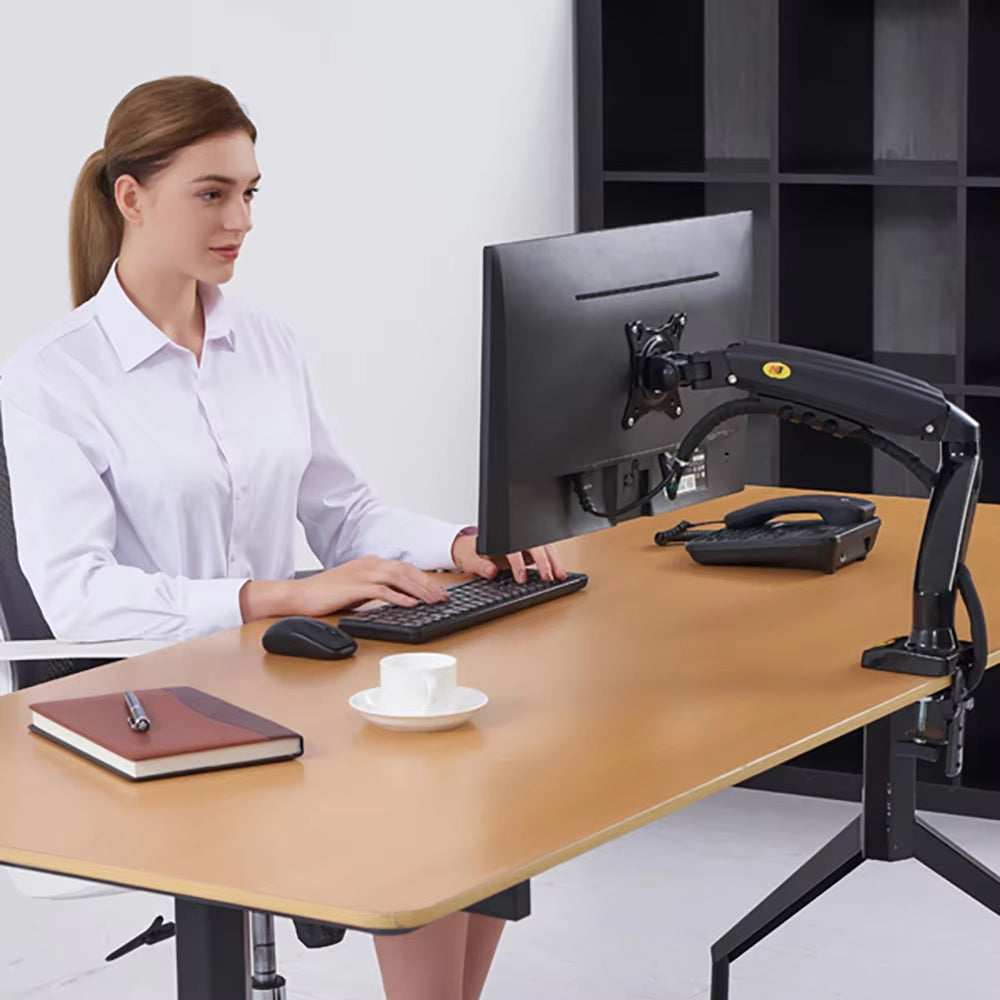 New NB F80 + 2XUSB3.0 Desktop Gas Spring 17-30" LCD LED Monitor Holder Mount Arm Full Motion Display Stand Loading 2-9 Kgs