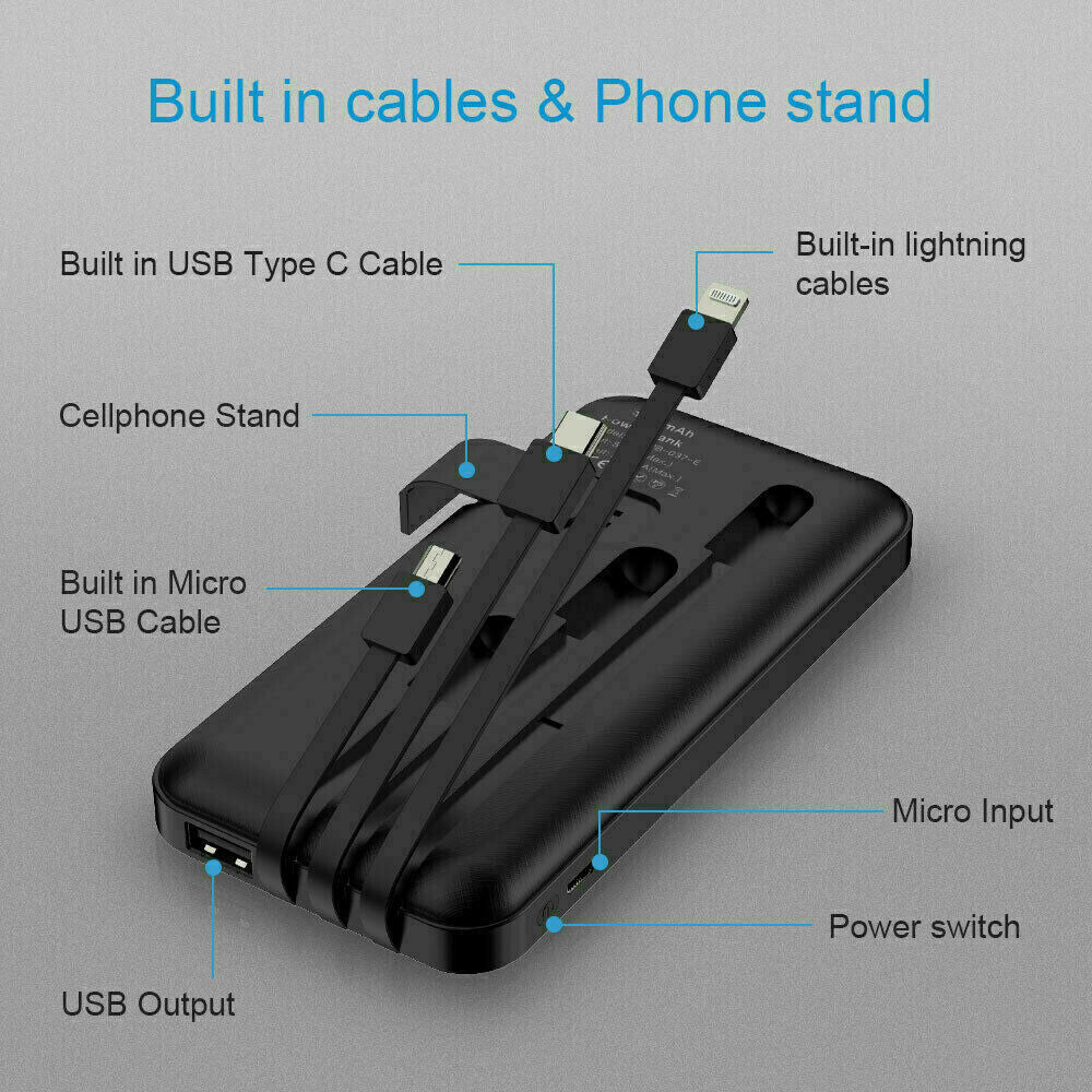 Power Bank 9000000Mah Fast Charger Pack USB External Battery for Mobile Phone