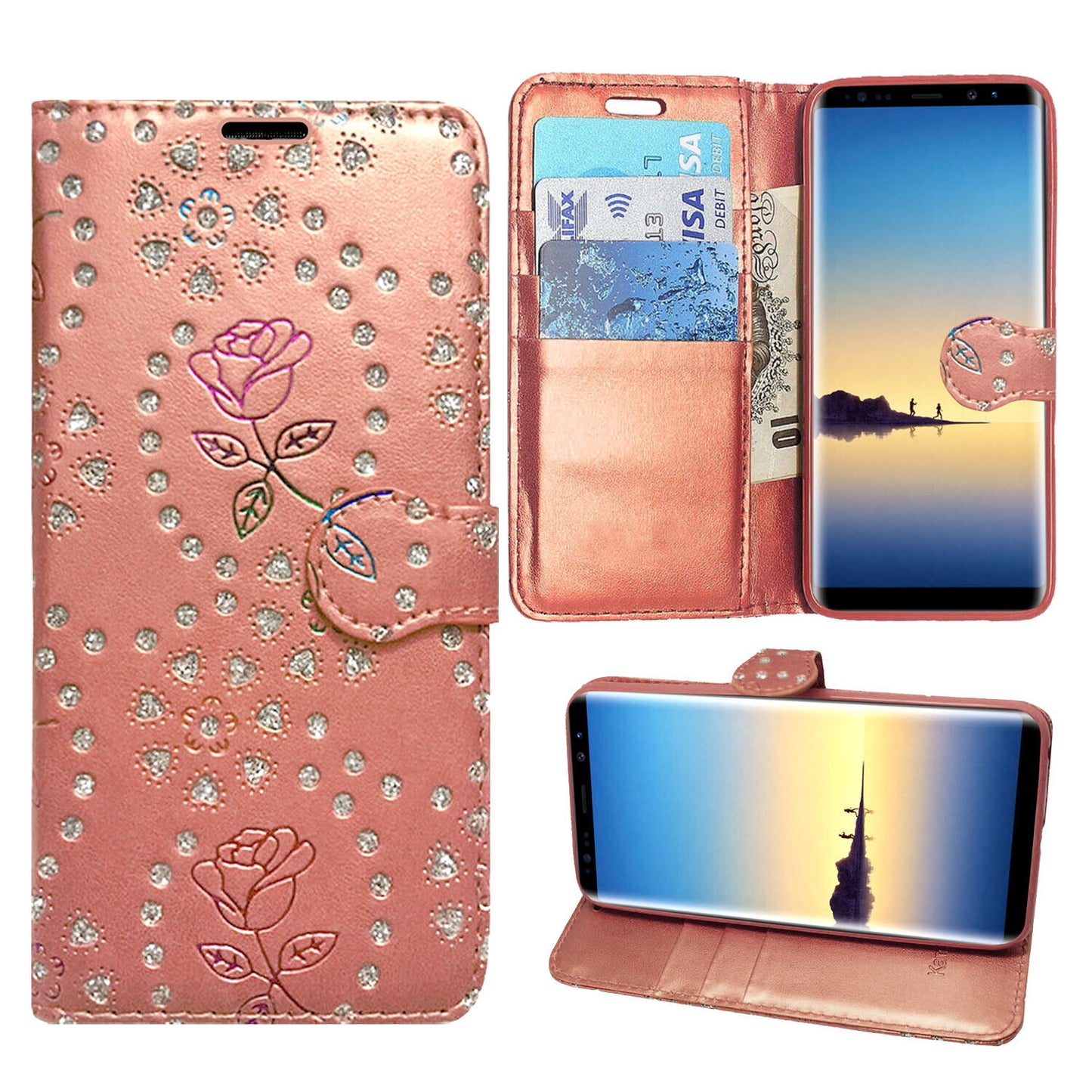 Case for Samsung Galaxy Note 20 10 9 8 5 Leather Wallet Flip Phone Stand Cover