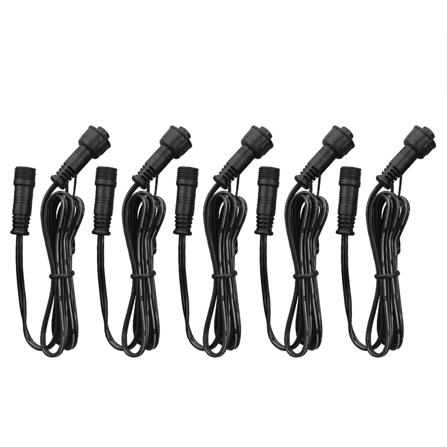 Tomshine Extension Cable Wire 5 PCS 1M/ 3.3Ft 2Pin with Male and Female Connectors IP67 Water-Proof for Deck Light Accessories