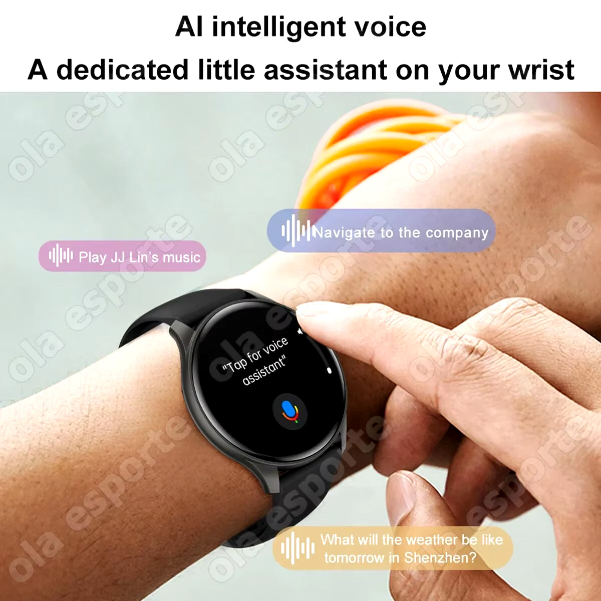 New NFC AMOLED Smartwatch Men Women Thermometer BT Wireless Call Voice Assistant GPS Sports Fitness Smartwatch for Android IOS