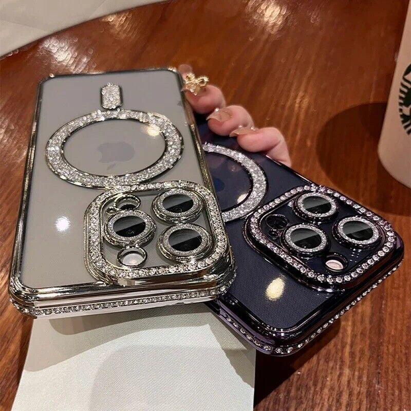 Case for Iphone 16 15 14 Pro Max plus 13 12 Shockproof Magnetic Silicone Cover