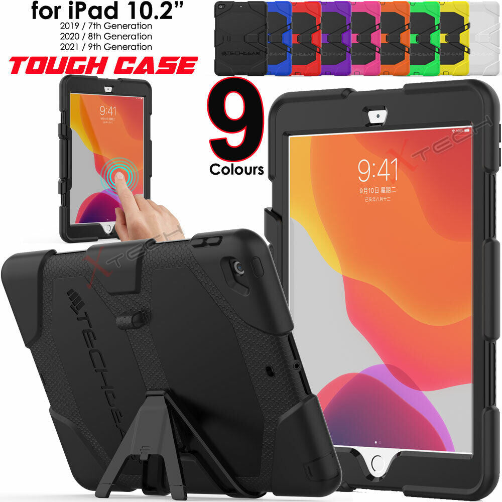 For Ipad 10.2" 9 8 7 Tough HEAVY DUTY Shockproof Rugged Survive Stand Case Cover