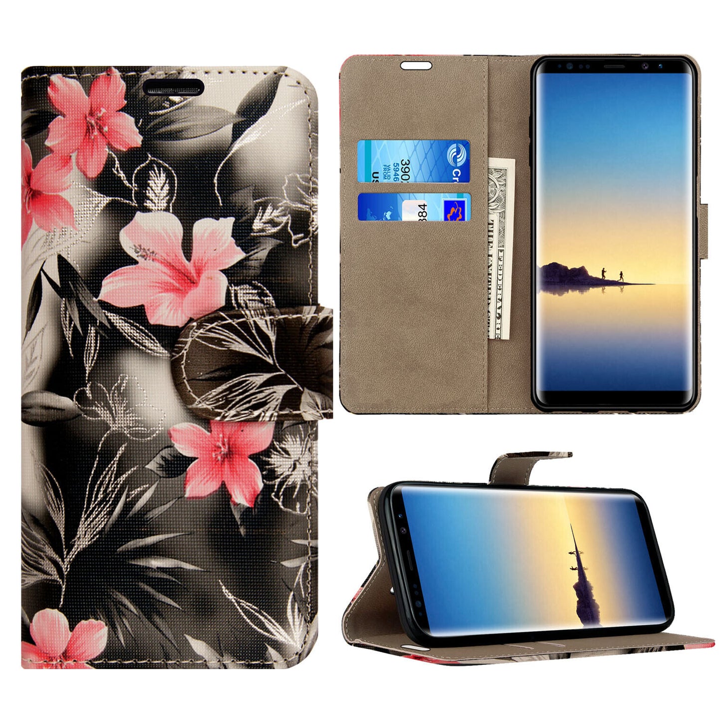 Case for Samsung Galaxy Note 20 10 9 8 5 Leather Wallet Flip Phone Stand Cover