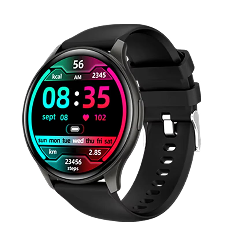 New NFC AMOLED Smartwatch Men Women Thermometer BT Wireless Call Voice Assistant GPS Sports Fitness Smartwatch for Android IOS