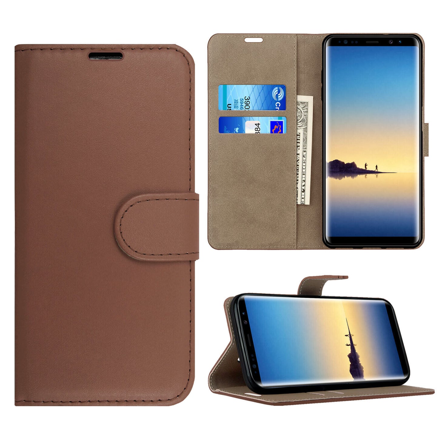 Case for Samsung Galaxy Note 20 10 9 8 5 Leather Wallet Flip Phone Stand Cover