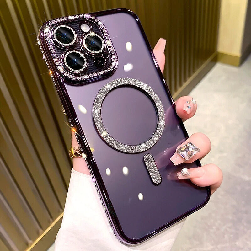 Case for Iphone 16 15 14 Pro Max plus 13 12 Shockproof Magnetic Silicone Cover
