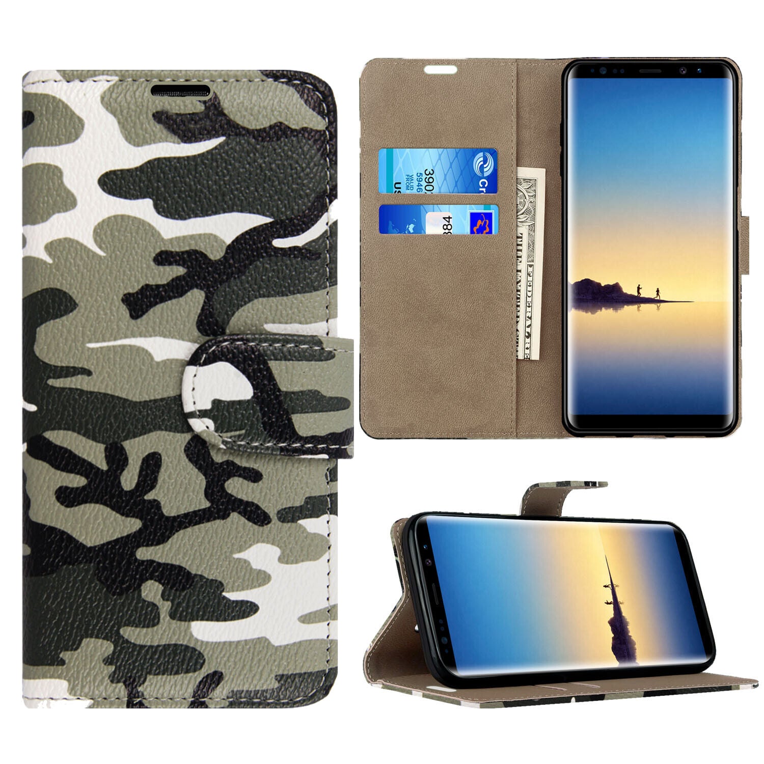 Case for Samsung Galaxy Note 20 10 9 8 5 Leather Wallet Flip Phone Stand Cover
