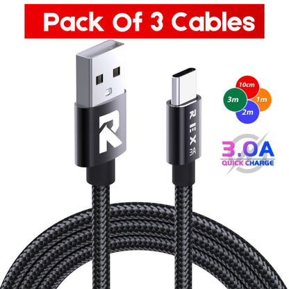 USB a to Type C Fast Charger Cable 3A for Samsung Mobile Phone Lead USB C Cable