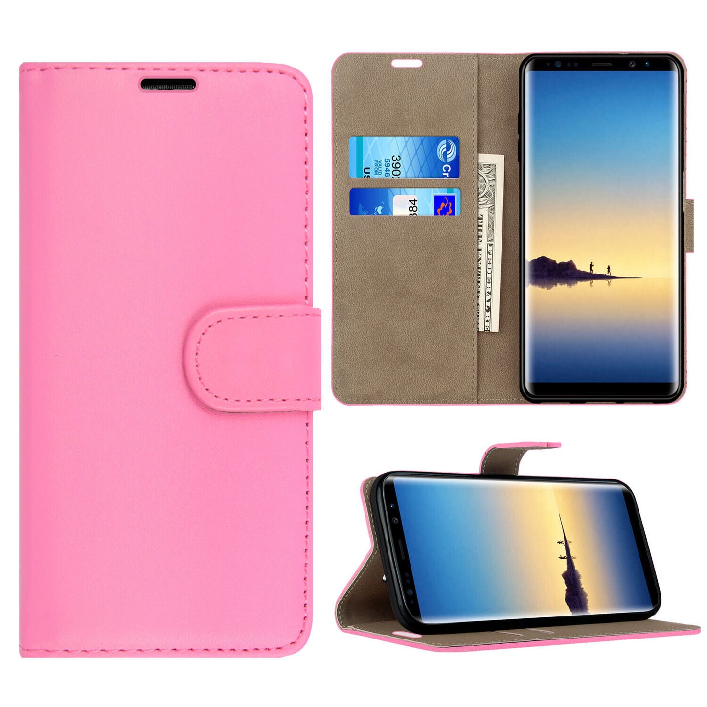 Case for Samsung Galaxy Note 20 10 9 8 5 Leather Wallet Flip Phone Stand Cover