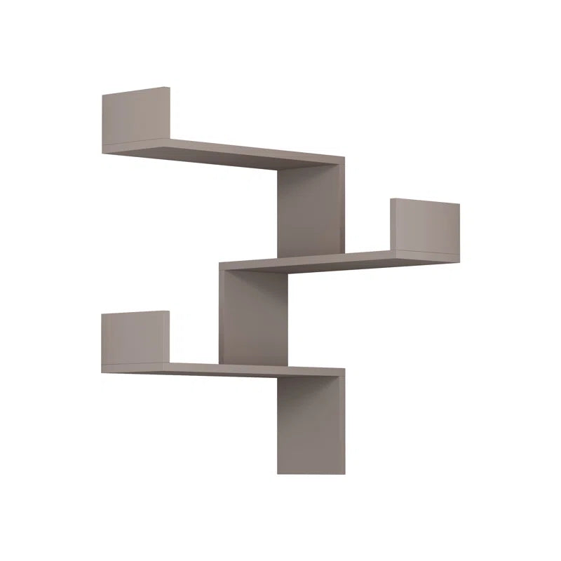 Luci 3 Piece Corner Wall Mounted Floating Shelf Modern Space-Saving Design