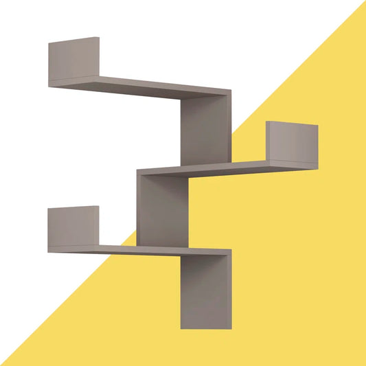 Luci 3 Piece Corner Wall Mounted Floating Shelf Modern Space-Saving Design