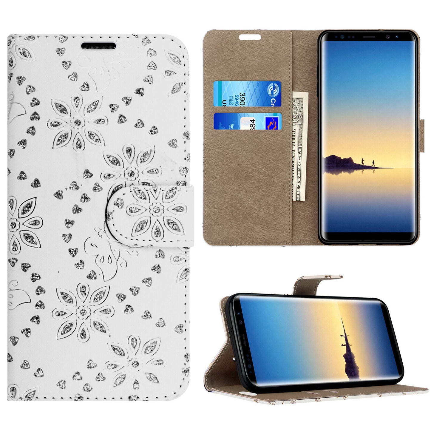 Case for Samsung Galaxy Note 20 10 9 8 5 Leather Wallet Flip Phone Stand Cover